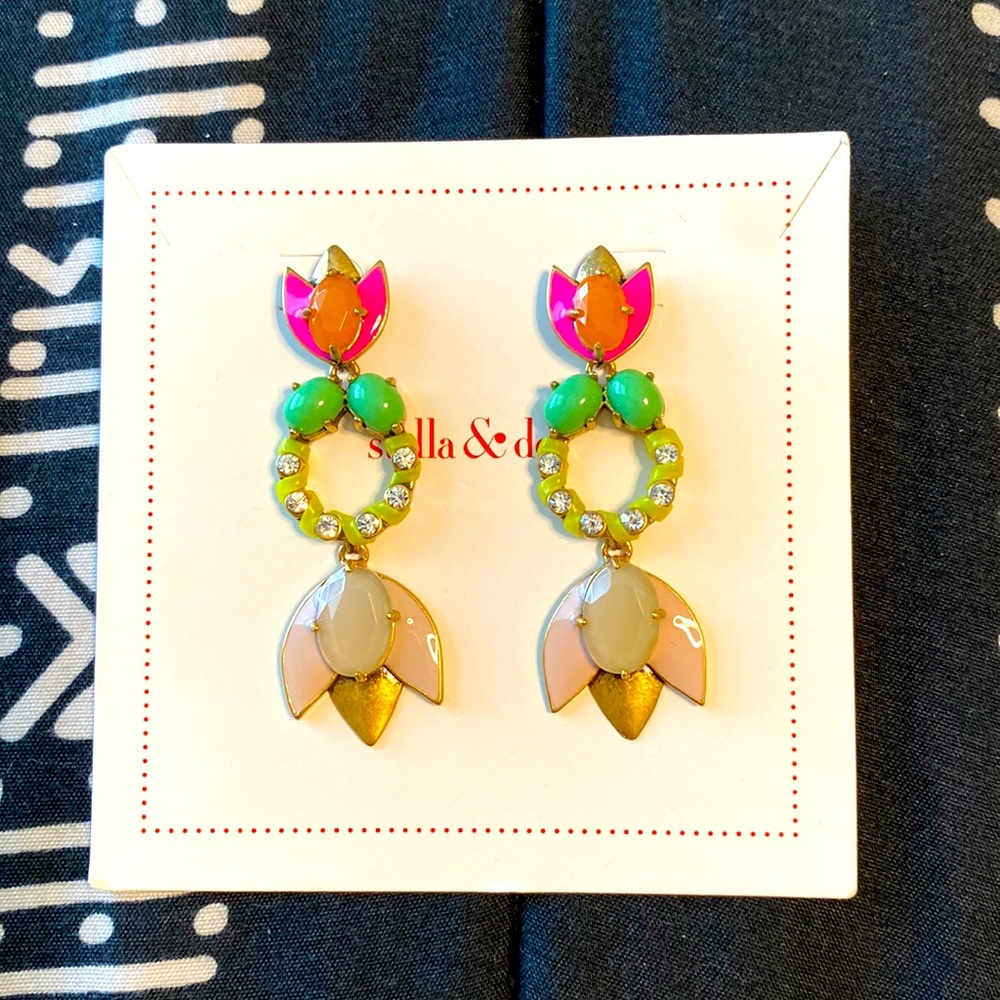 Stella & Dot candy-colored earrings